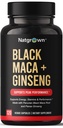 Natrouped Black Maca Root + Panax Ginseng Power Capsules 1500 mg with Black Pervia Maca Root & Korean Panax Ginseng 男女配角-维根药丸(120个计数)
