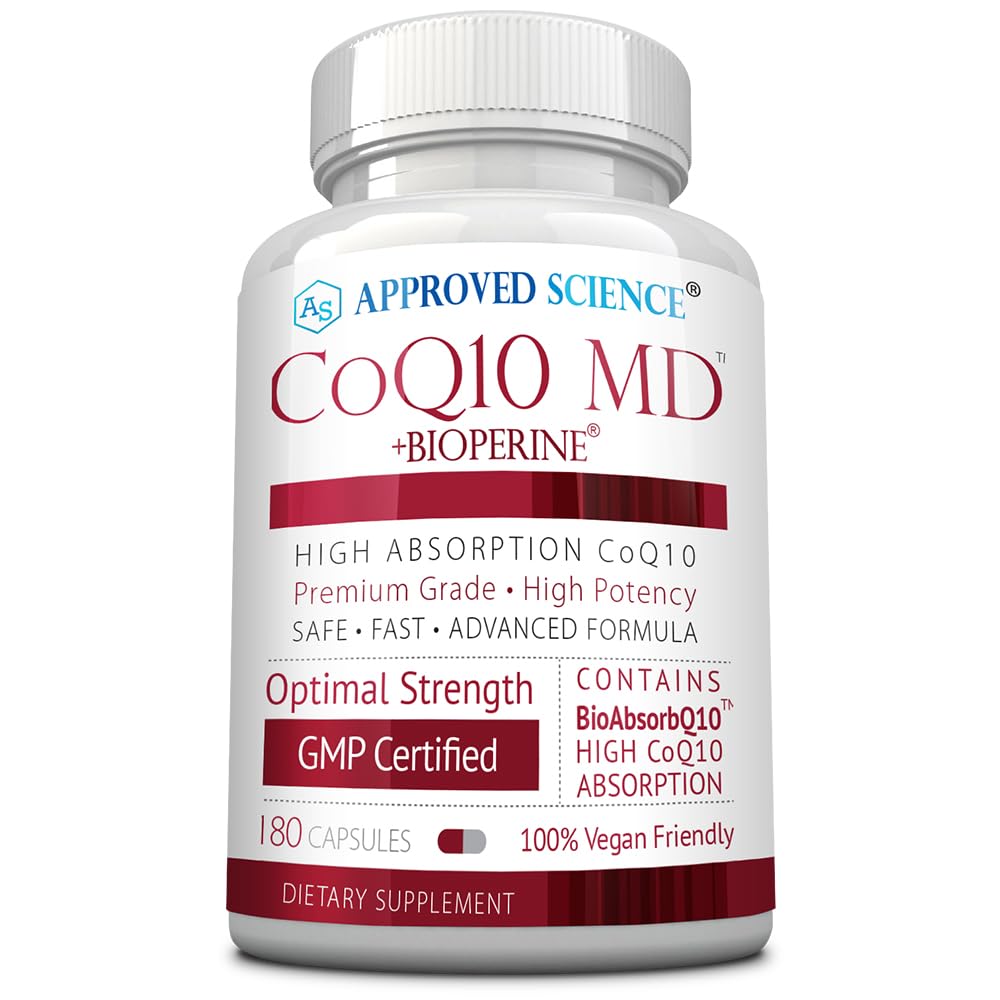 核准Science QQ10 MD - 额外强度300mg纯CoQ10 与Bioperine QQ10用于加速吸收 - 最佳支持 - 3个月供应