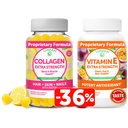 Lunakai Collagen和维生素E Gummys Bundle - 非GMO针对男女的抗衰老补充剂 - 含有维生素C & 250毫克天然维生素E的天然Gummy
