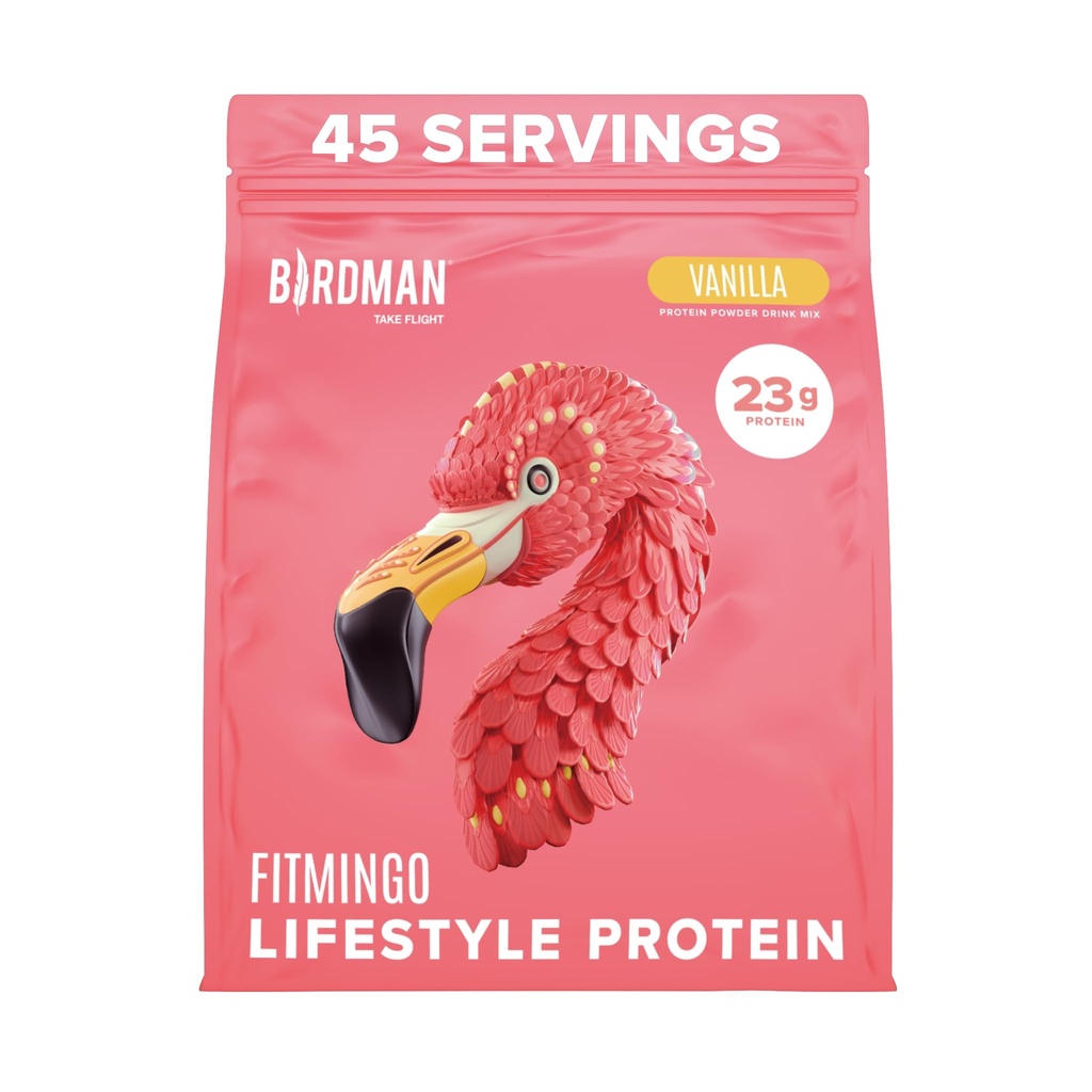 BIRDMAN Fitmingo Vegan 蛋白质粉 配有 Inositol, Collagen 助推剂, Hyaluronic Acid 和维生素 → 低卡布, 乳制品自由, 低卡路里 → 23g 植物蓝莓蛋白粉 配有 Myo-Inositol