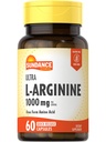 Sundance L-Arginine 1000mg Capsules | 60 Counter | Free Form 氨基酸补充 | N-GMO 和 Gluten 免费补充