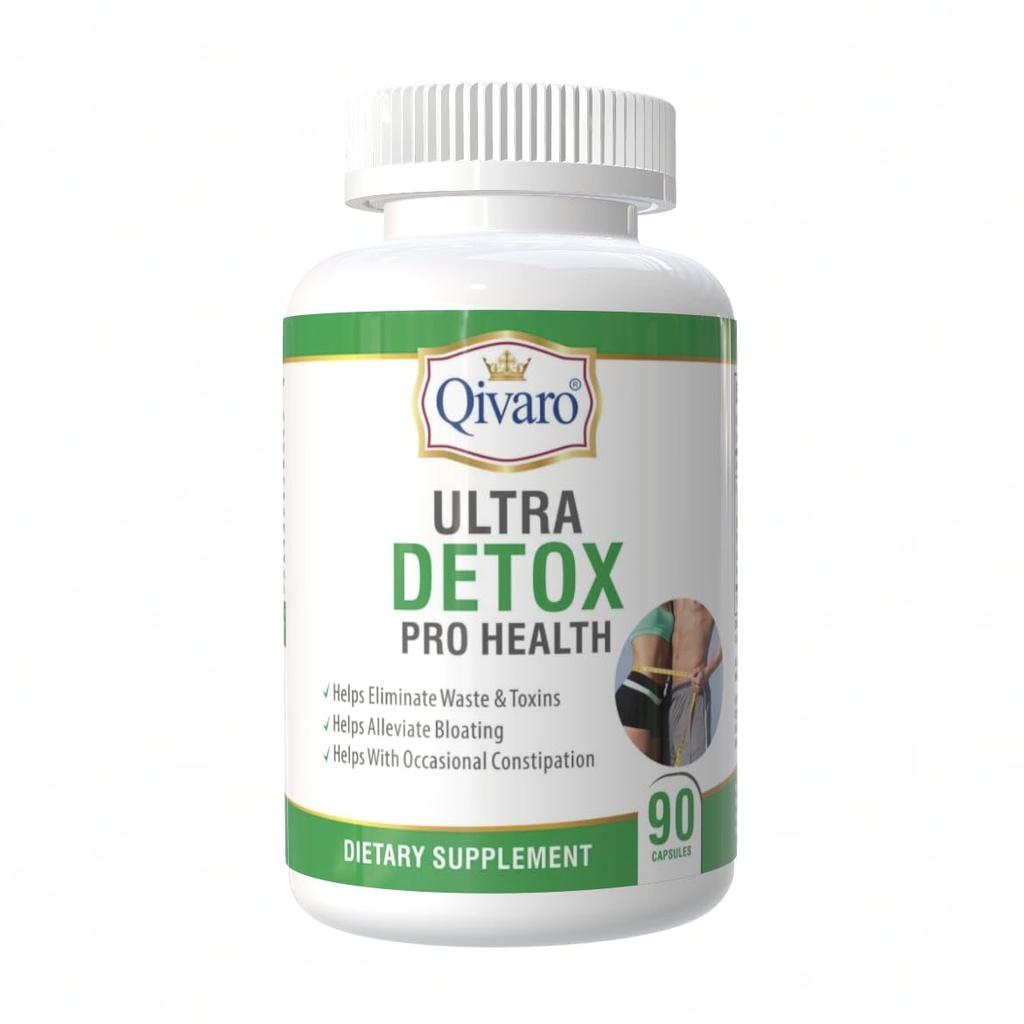 Ultra Detox Pro Health - Detox cleanse Supplement - 配有 Psyllium Husks 的便秘救济和身体解毒药 苹果Pectin Powder & Glucomannan Powder - Fiber Supplement - 90 Capsules