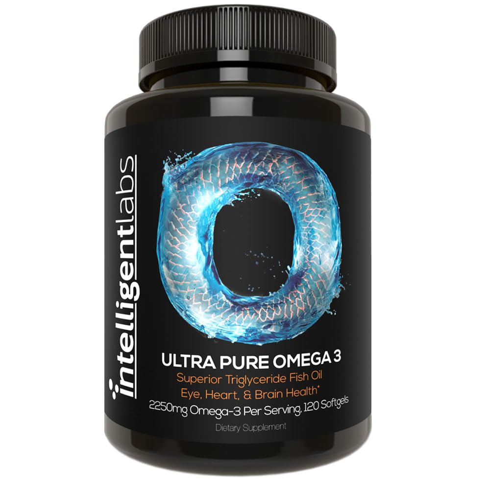 智能实验室 Triglyceride Omega 3 → 2250 mg / 3-Capule 服务 → Burpless 鱼油盖 → 120 软胶 每瓶