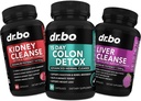 Colon, Kidney & Liver Cleanse Detox Support Supports - 15天肠道清洁药丸和用于布洛特和每日便秘的Probiotics - 帮助Bladder控制, Urinary Tract & Gallbladder 健康