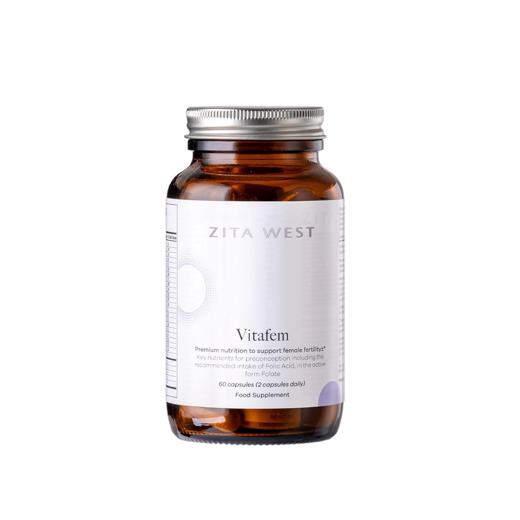 Zita West Vitafem Premium 生育补贴 -- -- 产前维生素和用于孕前支助的福莱特 -- -- 60卡普苏莱(1个月供应)