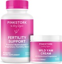 Pink Stork 妇女和野生黄油生育率补充剂,用于支持构思和荷尔蒙平衡、Inositol、Ashwagandha、Vitex和Folate-Duo