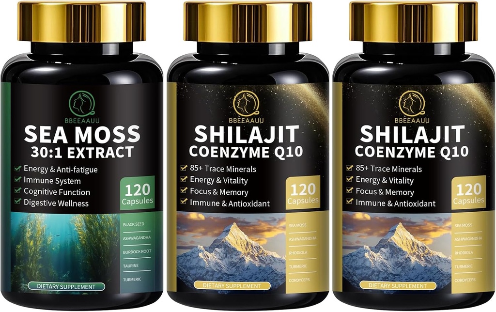Sea Moss和Shilajit Capsules for Men & Women, All in 1 Supplements with Shilajit, Sea Moss, Coenzyme Q10, Black Seed, Ashwagandha, Burdock for Energy, Antioxidant & Immune Supports 互联网档案馆的存檔,存档日期2013-12-27.