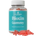 女性和男性毛发生长的超强高强度生物素蛋白. Gelatin Free, Vegan Biotin 10000mcg Chewables for strong hair Skins and Nails. 美味的草莓 火爆的果酱
