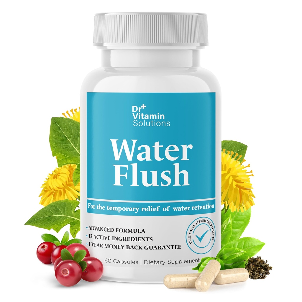 DR VITAMIN SOLUTIONS 控制体重的尿液药丸,12种活性成分(绿茶,Cranberry & More),Bloat & Swelling的即时救济,女性和男性的蓄水药丸——60顶盖