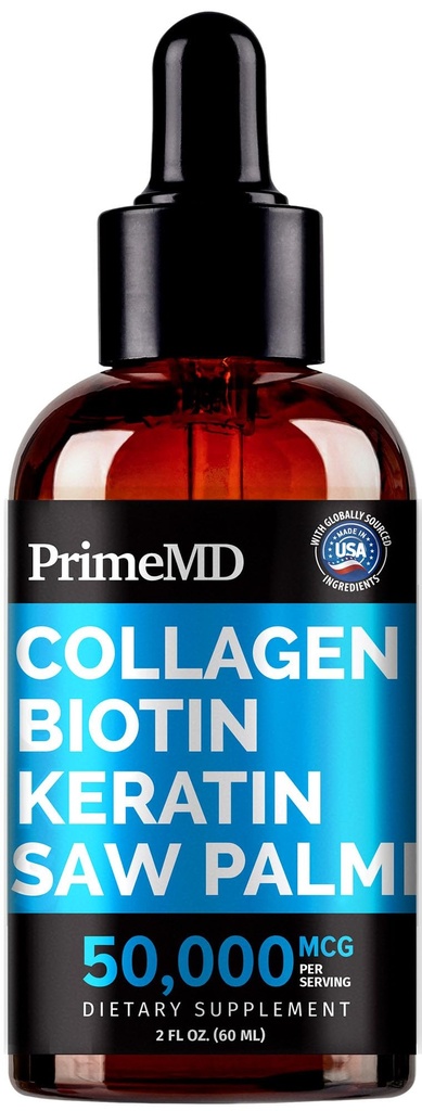 妇女液溶胶-含有生物素维生素的血清复合物、水解的Keratin蛋白和Saw Palmetto-头发、皮肤和钉子井综合公式-2fl oz(包1)