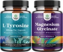 L Tyrosine 500mg Capsules-精神能量和重点支持的高强度L-Tyrosine补充剂和Glycnate镁400mg