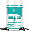 Nattokinase 补充 4000 FU 有机与南极磷虾油 Omega 3 Softgels 2000mg → DHA → EPA → Nattokinase 衍生自日本 Natto → 心血管与心脏健康支持 → 60 Softgels