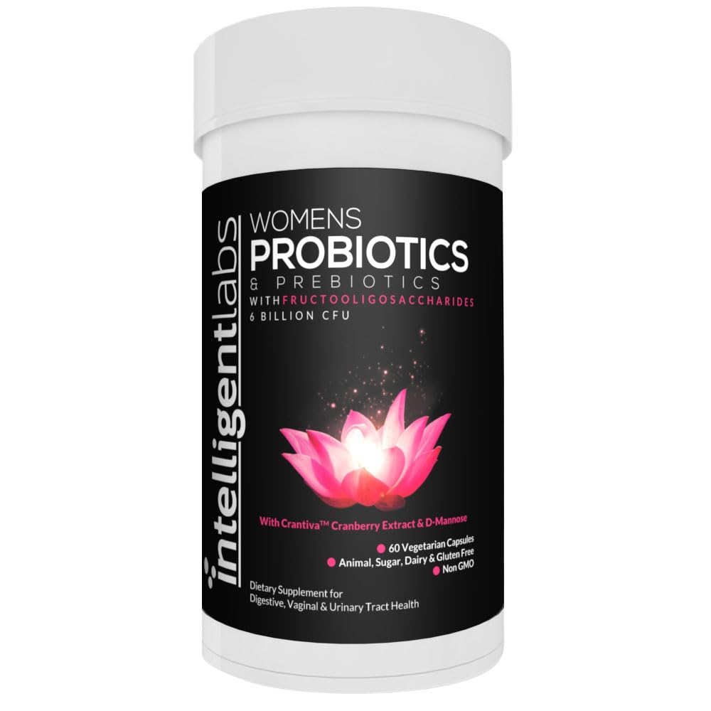 智能实验室 女性亲生药物配方 Cranberry Extract, D-Mannose and Prebiotics 全程1, 6亿CFU Probiotic, 每天1个Capsule, 60天供应,第三方纯度验证
