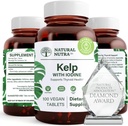 天然Nutra Kelp碘甲状腺素支持补充剂,加强免疫系统,规范代谢,Vegan Sea Kelp,非转基因生物,大西洋源海藻提取物,225 mcg,100片