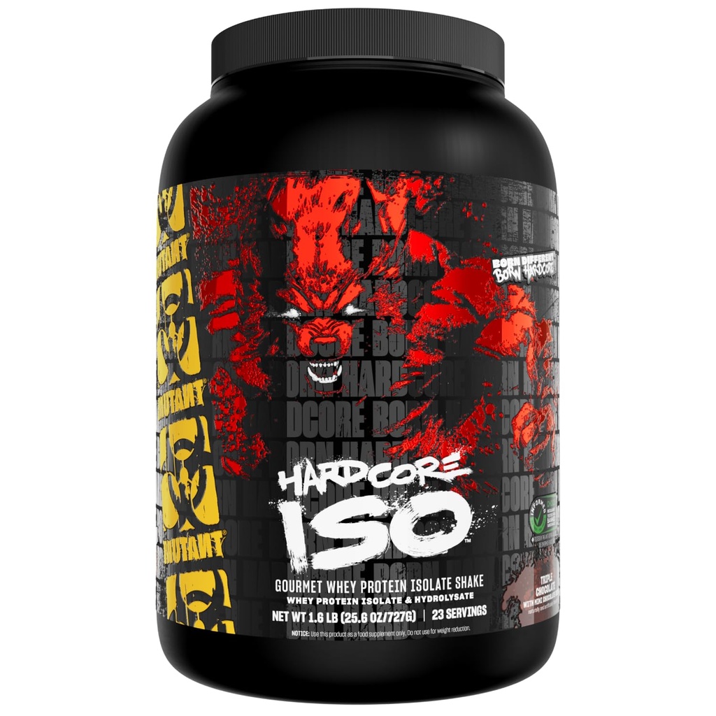 突变 ISO Surge Whey 蛋白质粉末行为快速帮助回收,构建肌肉,块状和强度,仅使用成份,1.6 lb - 三重巧克力