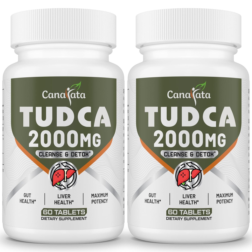 TUDCA Liver Suppless 2000mg - 强食盐支持 Liver Detox & Cleanse - Liver and Gallbladder Health Framme - Easy to Sillow Taps - 60 Days 供货