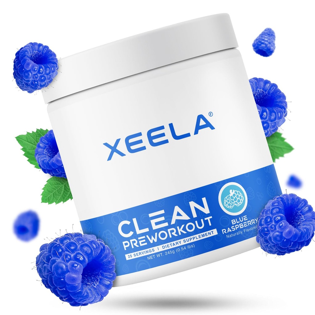 XELA 工作前粉 -- -- 清洁和试验 -- -- 热量自由、安全和自然 -- -- 增加热能、重点和耐力w/Creatine、有机咖啡因和基于植物的Citrulline(蓝莓)