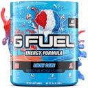 G Fuel Snow Cone Energy Drinking Powder, Pre Workout Cafeine Mix for Gaming, 无糖聚焦氨基,维生素+抗氧化剂, 9.9oz(雪锥, 40 services)