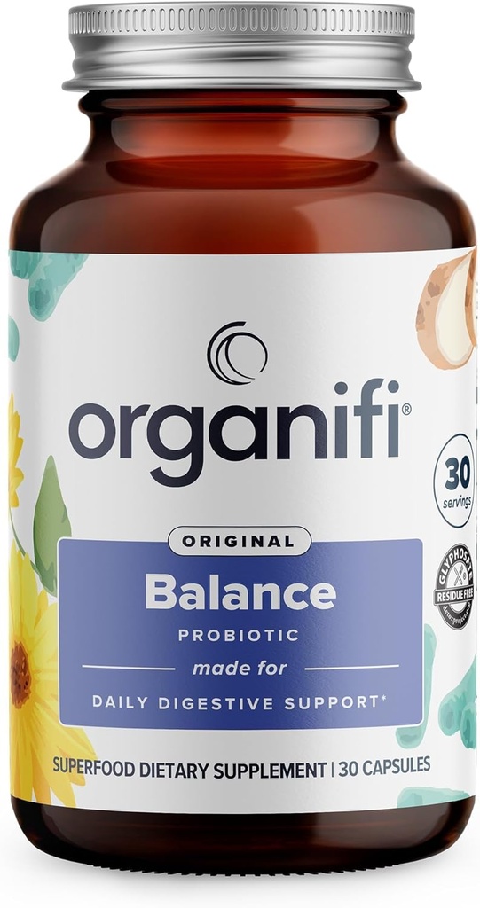 消化性健康有机平衡疗法 -- -- 5种耐药草,30种Vegan Capsules