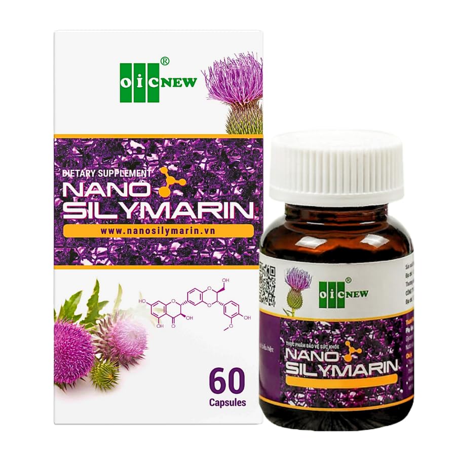 Nano Silymarin - 60 Capsules - 肝脏健康支持和稳定肝脏细胞 - Nano技术增加吸收率,最高达99.9%。