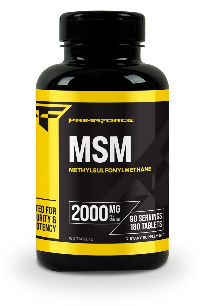 Primaforce MSM平板电脑2000mg 服务,180平板电脑,90 服务