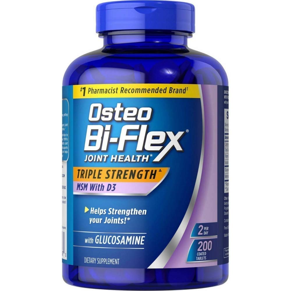 Osteo Bi Flex 补充Glucosmine 1500 Mg 维生素D 1000IU(200Count),200Count 1 Pack