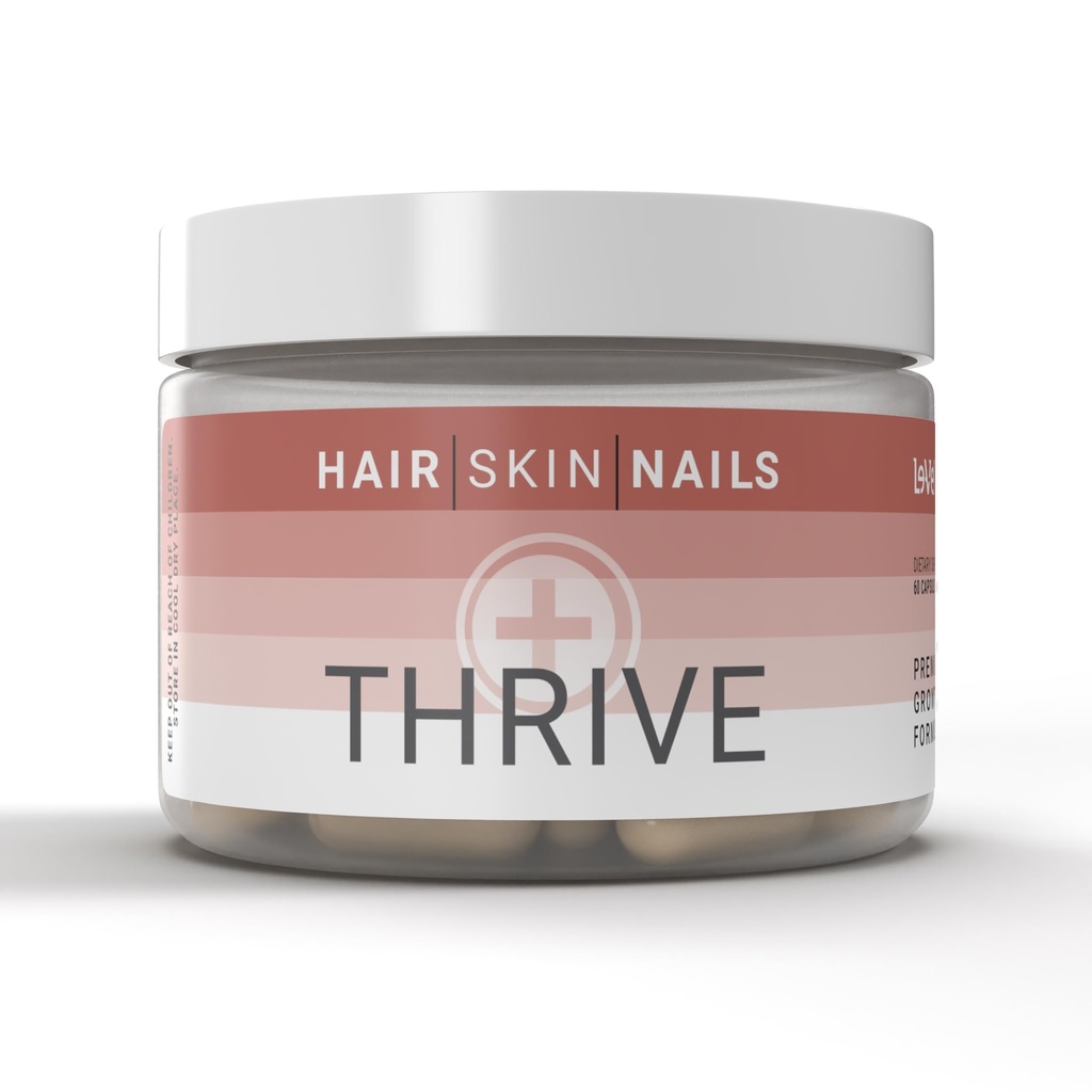 Le-Vel Thrive, Premium Collagen with Biotin 3500mcg,维生素C,锌,以及Turmeric – 头发,皮肤,钉子,联合体 – 水解海洋Collagen, Ashwagandha, Keratin, Organic Kelp 60 Capsules