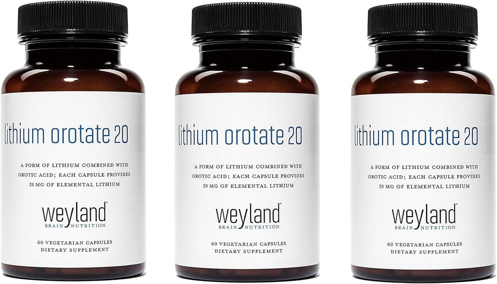 20mg(3瓶)氧化锂、180个植物盖