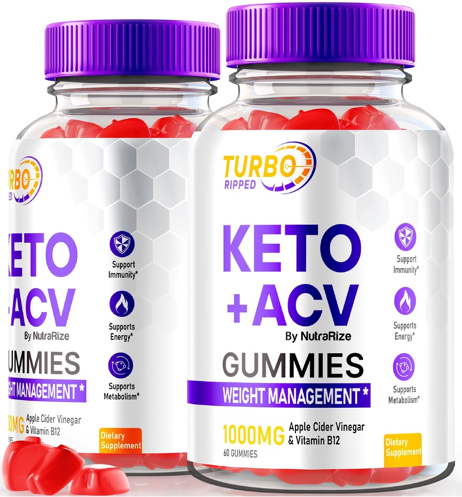 NutraRize (2 Pack) Turbo Ript Keto ACV Gummys,官方TurboRipt Keto Gummys,苹果苹果苹果醋醋补充,All Natural Keto+ACV,Premium Keto Plus ACV Gummy,Gomitas Reviews (120 Gummys)