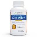Gut Alive - 对抗IBS, Heartburn,酸消化不良,酸 Reflux, Bloating & Gas的所有自然支持. Unique Production (60 Counts (Pack of 1)).