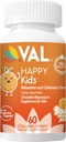 VAL Kids Magnesium QQ 冷静 + 聚焦公式 + 100 mg Mg (Glycnit, Citrate, Taurate) + B6, D3, C QQ 无糖,非GMO QQ 趣味烹饪片 + 橙色 Flavor + 60 Ct