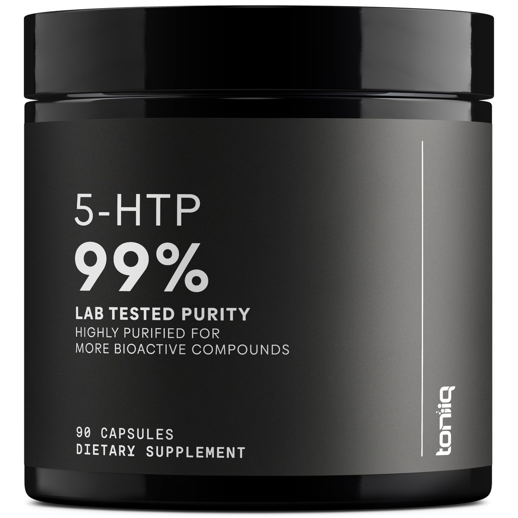 Toniiq Ultra 高强度 5HTP Capsules - 99 %+ 高纯度和生物可用性 -- -- 12:1 集中抽取 -- -- 200毫克 -- -- 90伏特加