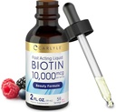 Carlyle Liquid Biotin 10000mcg → 2 oz → Extra Stripps → Vegetarian, Non-GMO, Gluten 免费补充