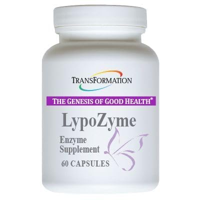 转录良好健康 LypoZyme 酶的GENESIS 补充材料,高级 Lipase 酶用于健康消化和营养吸收,非GMO,60 Cap
