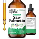 野生和有机锯齿棕榈(Palmetto Tincture) - 锯齿棕榈(Saw Palmetto) 男女提取补充剂 - 液体粉末基滴 - Serenoa Repens Berries - Vegan,糖和无酒精 - 4 fl oz