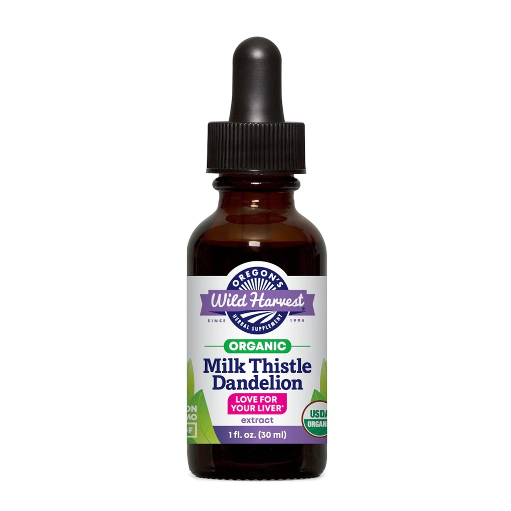 俄勒冈州野生收获的牛奶 硝酸甘油 丹德利翁有机提取剂 1 Fluid Ounce