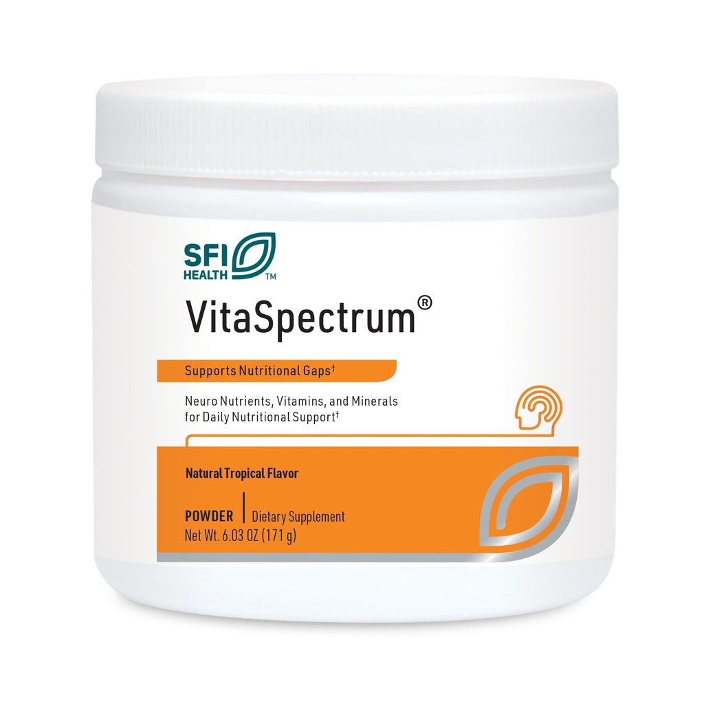 Klaire Labs SFI 健康 VitaSpectrum Powder – 儿童多维特敏/矿山,配有23种基本营养物,儿童热带火焰,无铜,铁,格卢滕或凯辛(171 G / 30个服务对象)