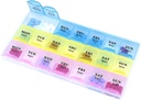 INVODA 每周药丸组织者 3 Times a Day Pill case 大药剂计划者 7 Day Pill box for Vitamin Fish Oils Medication 补充品
