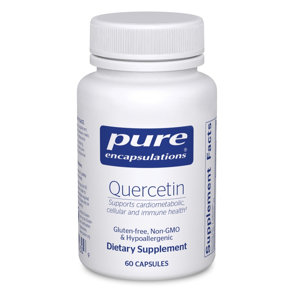纯封装素 Quercetin - 500 mg - 免疫支持,细胞健康与心脏健康 - 抗氧化剂补充剂 - Gluten Free & N-GMO - 60 Capsules