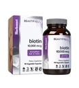 蓝本网 营养 美丽联盟 生物素 10 000 mcg,加强毛发和钉子 *,非GMO, Vegan, Kosher 认证, 无胶囊, 无豆, 90 蔬菜罐头, 90 服务