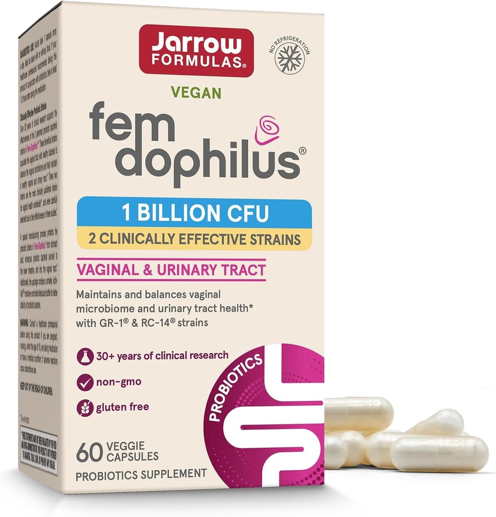 Jarrow Formules Fem-Dophilus -- -- 每人1亿个器官 -- -- 60个蔬菜盖 -- -- 妇女保生 -- -- 尿道切除术 -- -- 最多60个
