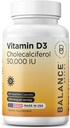 平衡维生素D3 50,000 IU,60 Veggie Capsules - 高潜力,支持Immune和Bone健康 - 每周一次