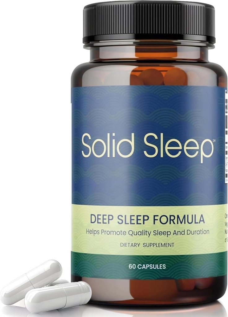 深眠方程 天然睡眠援助无梅拉图宁,Bisglycnate镁,L. Theanine,Inositol,成人睡眠药,60 Vegan Capsules