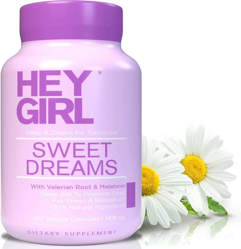 Sweet Dreams Capsules - 与梅拉图宁,L-Theanine,瓦莱里安根,夏莫米莱,莱蒙·巴尔姆(Lemon Balm)-60 Capsules共同支持自然睡眠.