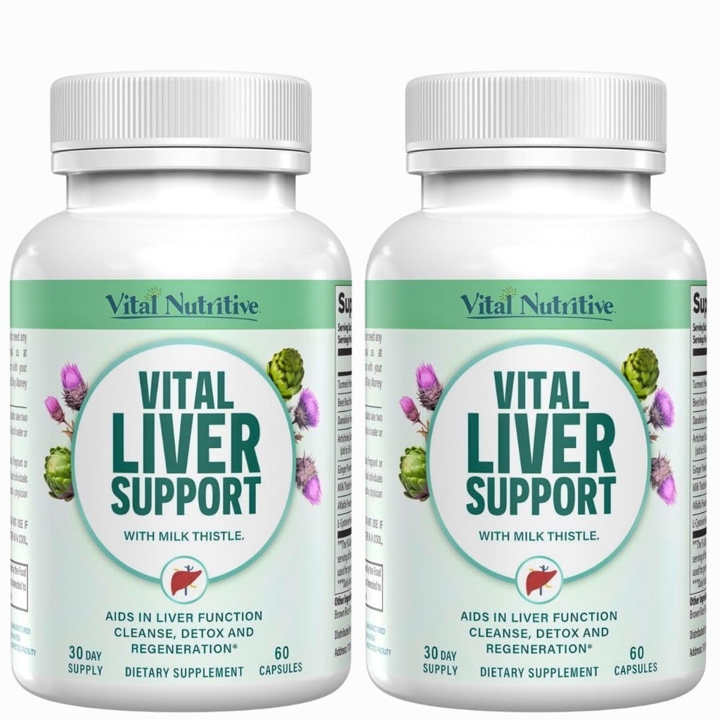 生命力支持 - Premium Liver cleanse Detox & 修復公式 牛奶硝酸盐支持生命力健康和解毒清洁