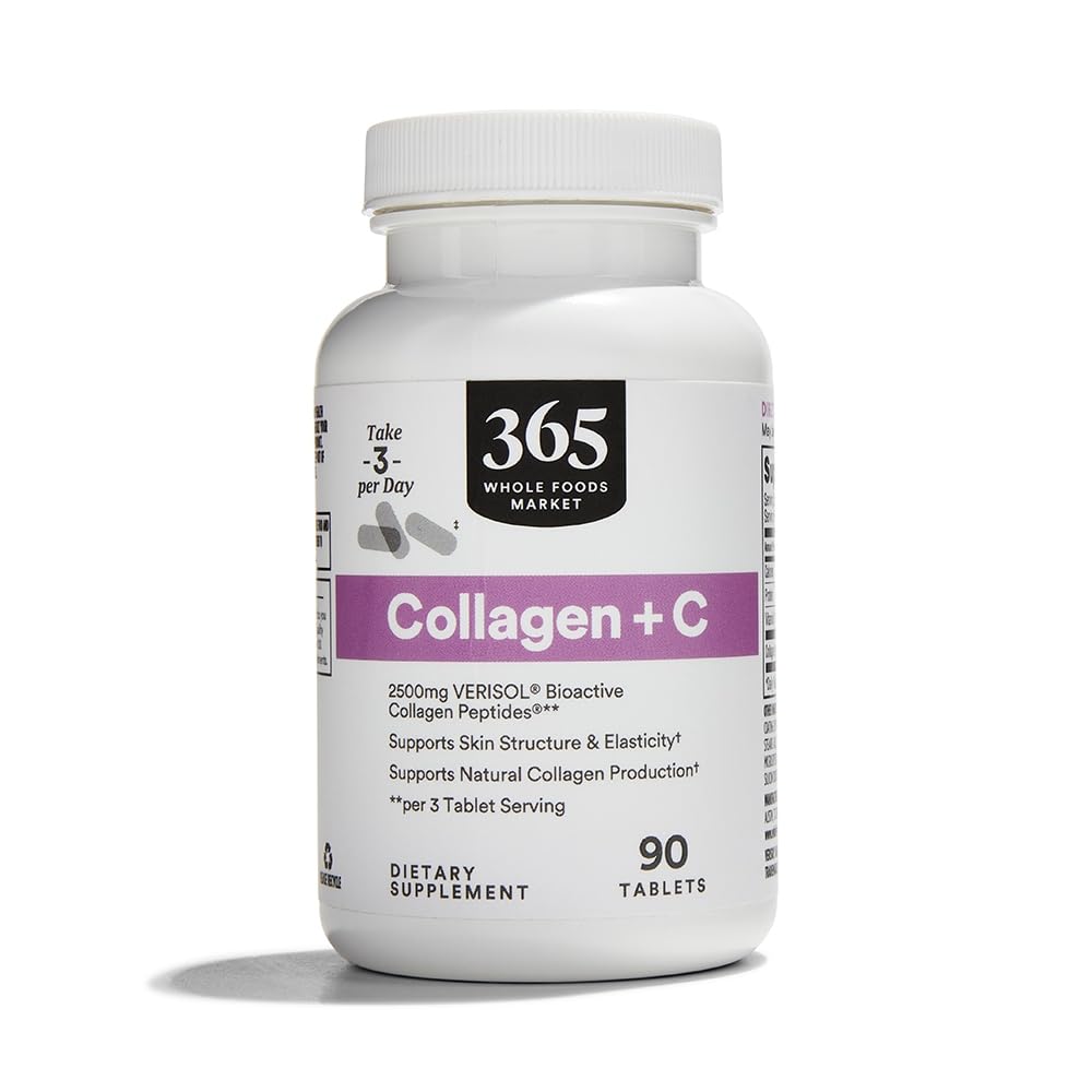 365 由全食品市场,Collagen Verisol 2500Mg, 90 Count