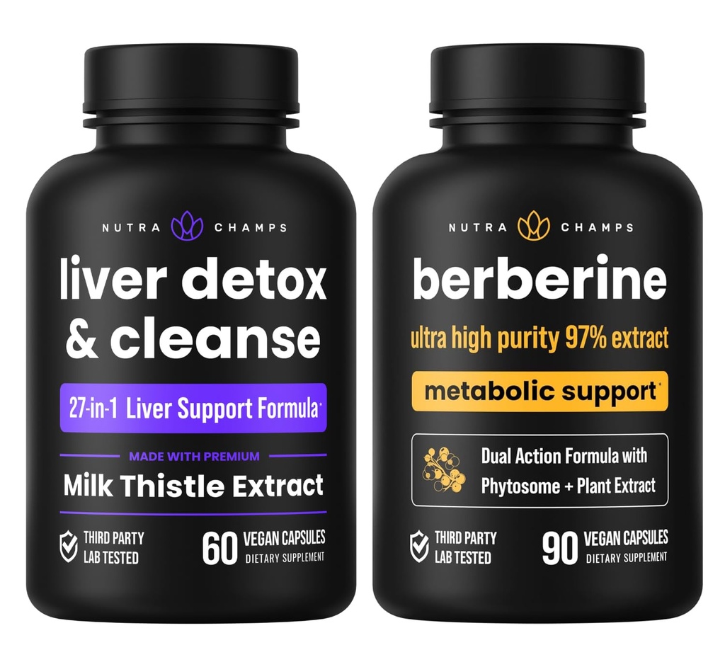 NutraChamps 肝脏清洁与解毒 Capsules & Berberine Capsules