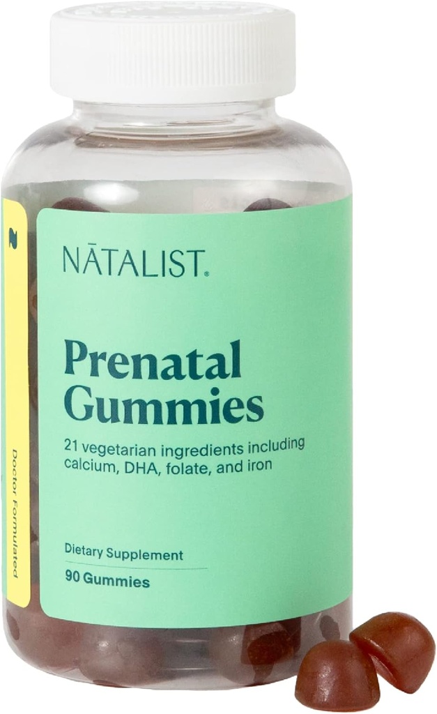 女性多维坦 + 来自藻类的DHA Omega-3 - 混合莓、蔬菜、无葡萄糖、非GMO - 90