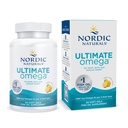 北欧自然公司 Ultimate Omega, Lemon Flavor - 60 Soft Gels - 1280 mg Omega-3 - 与EPA & DHA - 促进大脑和心脏健康 - 非GMO - 30 服务