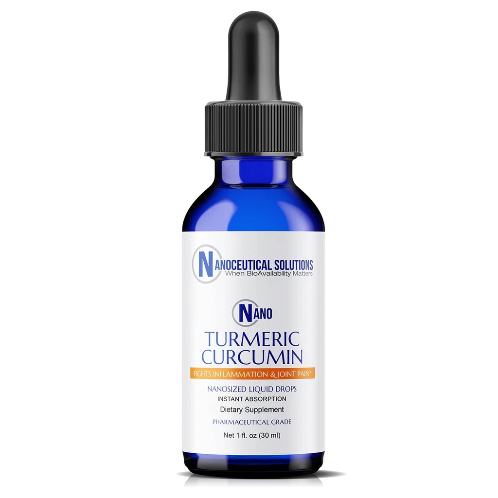 NANO TURMERIC CURCUMIN 高度生物可用 纳米粒子 快速吸收 有机 Vegan 非GMO Curcuma Longa 支持联合体,消化体,肝脏和心脏健康 方便使用,每瓶30毫升.